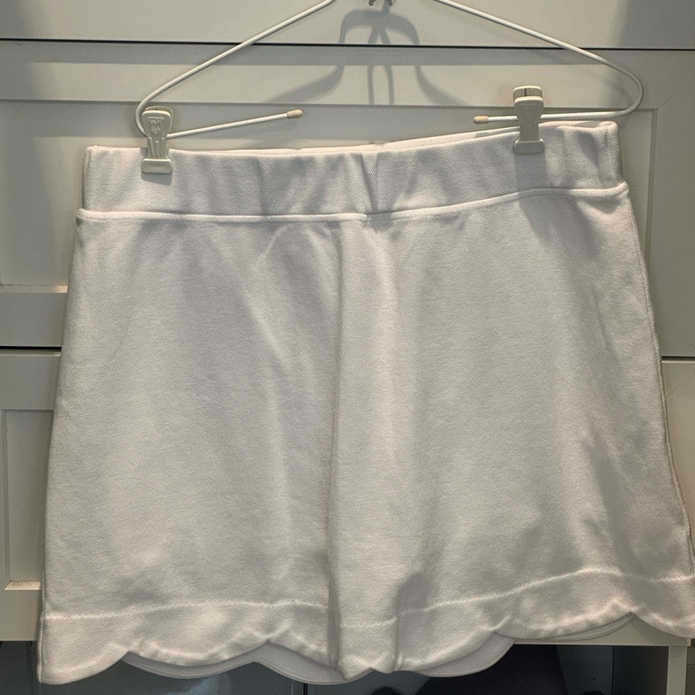 Talbots white pique knit skort, size L